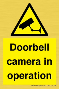 Doorbell camera in operation